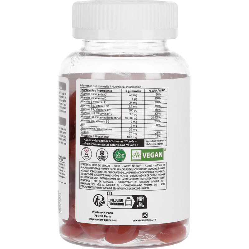 Red love gummies Hair vitamin Myriam K