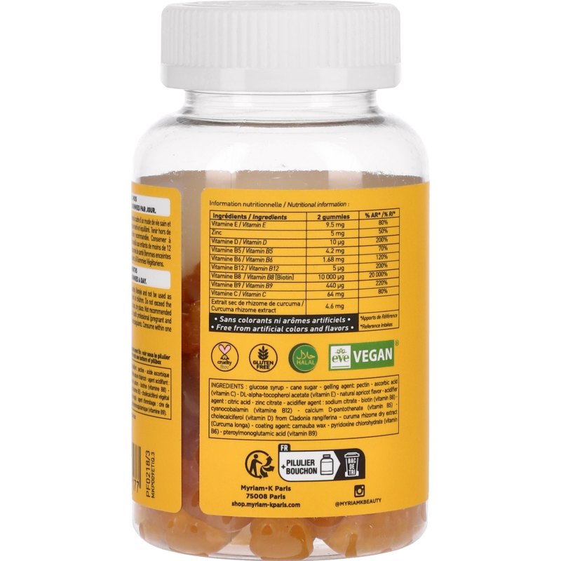Hair Bear Gummies Myriam K x60 Myriam K