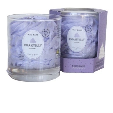 Bougie Parfumée Chantilly Cocktail Exotique Peau D’Ane - Avec Bijou Argent, Cire Soja