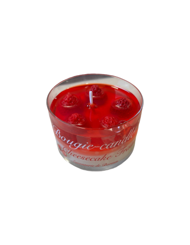 Bougie verrine - Cheesecake fraise