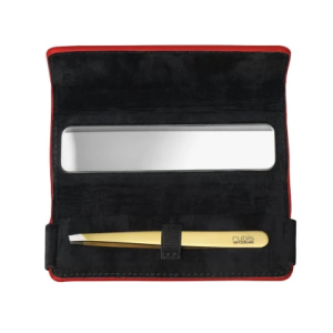 Etui en cuir rouge avec...