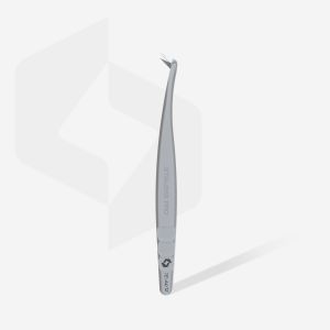 Pince à épiler professionnelle avec les incisions pour cils EXPERT 44 TYPE 12 (en forme de L, 65’)