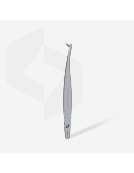 Pince à épiler professionnelle avec les incisions pour cils EXPERT 44 TYPE 12 (en forme de L, 65’)