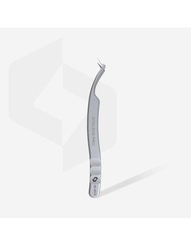 Pince à épiler professionnelle avec les incisions pour cils EXPERT 45 TYPE 2 (en forme de L, 40’)