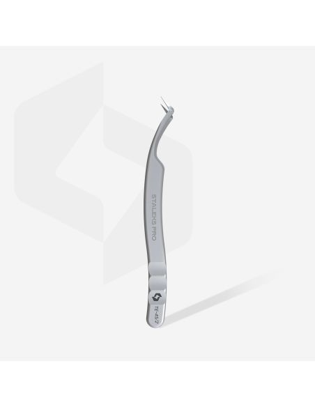 Pince à épiler professionnelle avec les incisions pour cils EXPERT 45 TYPE 2 (en forme de L, 40’)