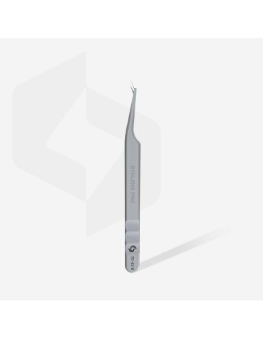 Pince à épiler professionnelle avec les incisions pour cils EXPERT 45 TYPE 2 (type mini "L")