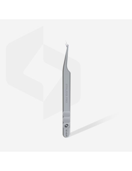 Pince à épiler professionnelle avec les incisions pour cils EXPERT 45 TYPE 2 (type mini "L")