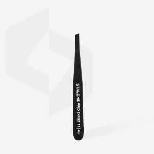 Pinces à épiler pour sourcils EXPERT 11 TYPE 4 (mors obliques), noir
