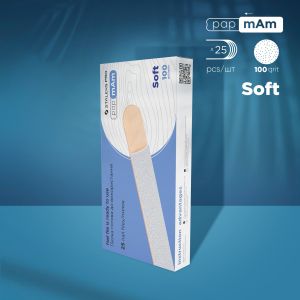 Pack de limes papMam avec mousse prêtes à l'emploi sur base en bois à usage unique EXPERT 20 100 grit (25 pcs)