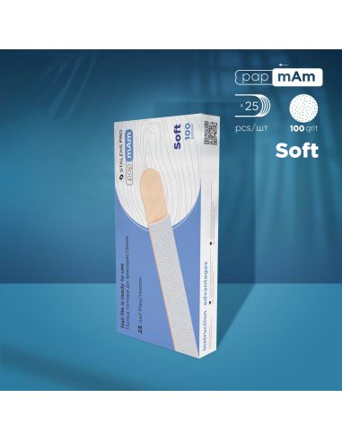 Pack de limes papMam avec mousse prêtes à l'emploi sur base en bois à usage unique EXPERT 20 100 grit (25 pcs)