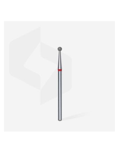 Fraise diamant “boule”,rouge,diamètre 2,5 mm (divisible par 10)
