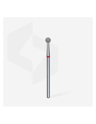 Fraise diamant “boule”,rouge,diamètre 4 mm (divisible par 10)