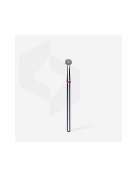 Fraise diamant “boule”,rouge,diamètre 4 mm (divisible par 10)