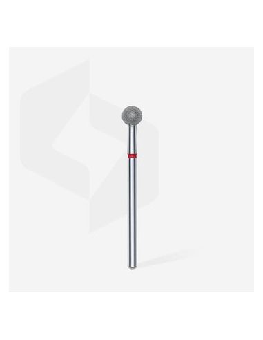 Fraise diamant “boule”,rouge,diamètre 5 mm (divisible par 10)