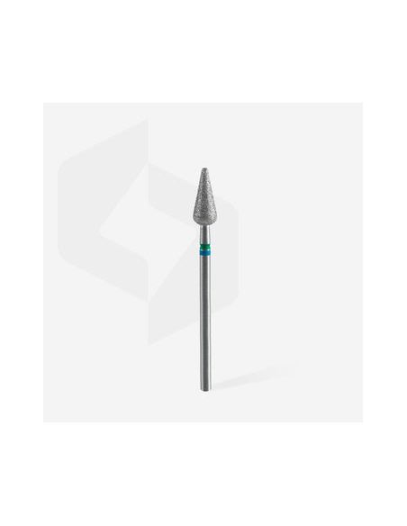Fraise diamantée DUO « Poire pointue » bleu-vert, diamètre 5 mm, partie active 12 mm