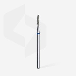 Fraise diamant"flame", bleu, diamètre 1,4 mm / longueur de la partie de travail 8 mm (divisible par 10)