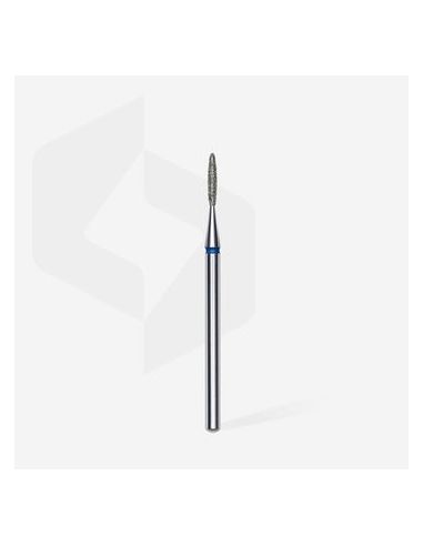 Fraise diamant"flame", bleu, diamètre 1,4 mm / longueur de la partie de travail 8 mm (divisible par 10)