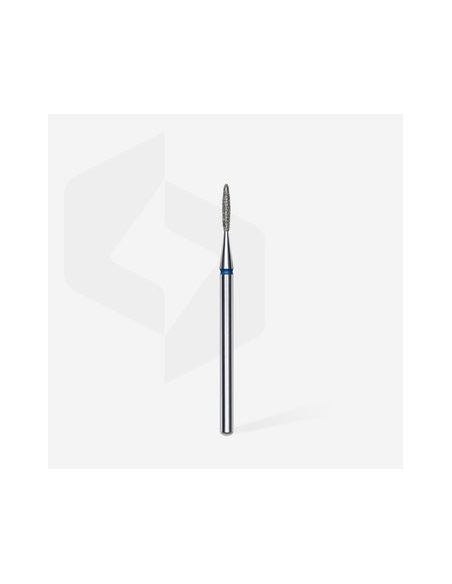Fraise diamant"flame", bleu, diamètre 1,4 mm / longueur de la partie de travail 8 mm (divisible par 10)
