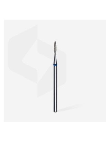 Fraise diamant"flame", bleu, diamètre 1,6 mm / longueur de la partie de travail 8 mm (divisible par 10)