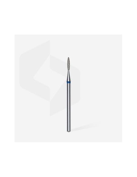 Fraise diamant"flame", bleu, diamètre 1,6 mm / longueur de la partie de travail 8 mm (divisible par 10)