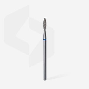 Fraise diamant"flame", bleu, diamètre 2,1 mm / longueur de la partie de travail 8 mm (divisible par 10)