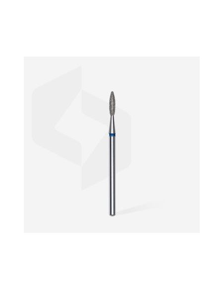 Fraise diamant"flame", bleu, diamètre 2,1 mm / longueur de la partie de travail 8 mm (divisible par 10)