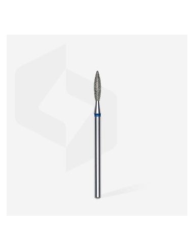 Fraise diamant"flame", bleu, diamètre 2,3 mm / longueur de la partie de travail 10 mm (divisible par 10)