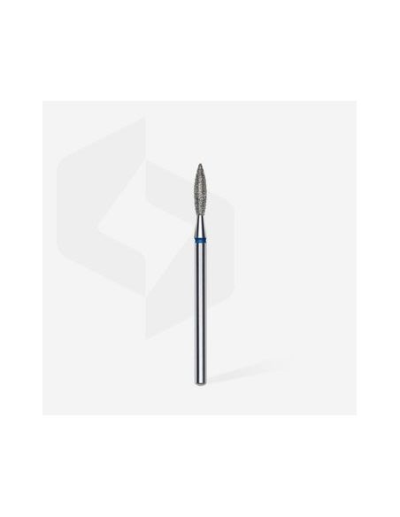Fraise diamant"flame", bleu, diamètre 2,3 mm / longueur de la partie de travail 10 mm (divisible par 10)