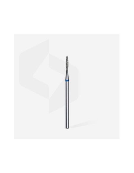 Fraise diamant "flame pointé", bleu, diamètre 1,6 mm / longueur de la partie de travail 8 mm (divisible par 10)