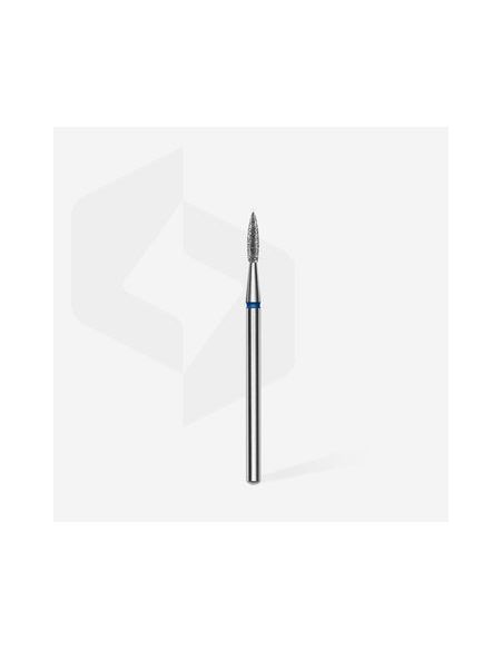 Fraise diamant "flame pointé", bleu, diamètre 1,8 mm / longueur de la partie de travail 8 mm (divisible par 10)