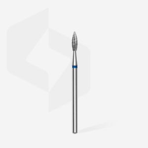 Fraise diamant "flame pointé", bleu, diamètre 2,3 mm / longueur de la partie de travail 8 mm (divisible par 10)