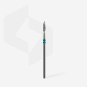 Fraise diamantée DUO « Flamme » bleu-vert, diamètre 2,1 mm, partie active 8 mm