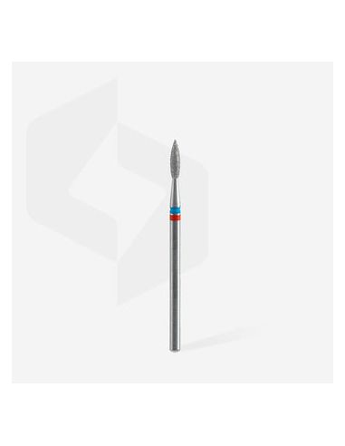 Fraise diamantée DUO « Flamme » rouge-bleue, diamètre 2,1 mm, partie active 8 mm