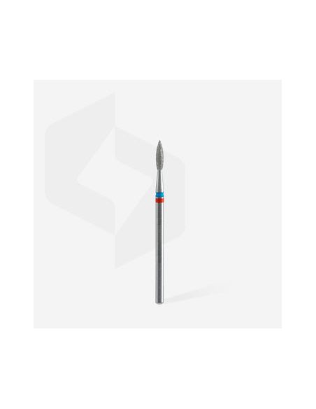 Fraise diamantée DUO « Flamme » rouge-bleue, diamètre 2,1 mm, partie active 8 mm
