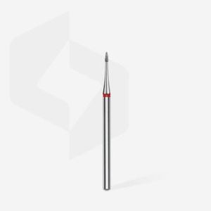 Fraise diamantée Mini-flamme rouge, diamètre 1 mm, partie active 3 mm