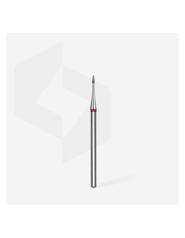 Fraise diamantée Mini-flamme rouge, diamètre 1 mm, partie active 3 mm