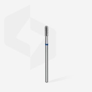 Fraise diamant “cylindre arrondi”, bleu, diamètre 2,3 mm / longueur de la partie de travail 6,5 mm (divisible par 10)