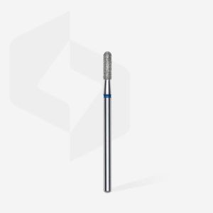 Fraise diamant “cylindre arrondi”, bleu, diamètre 2,3 mm / longueur de la partie de travail 8 mm (divisible par 10)