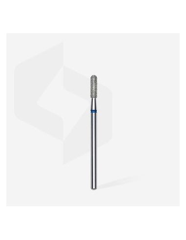 Fraise diamant “cylindre arrondi”, bleu, diamètre 2,3 mm / longueur de la partie de travail 8 mm (divisible par 10)