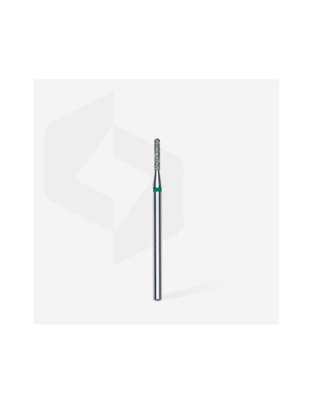 Fraise diamant “cylindre arrondi”, vert, diamètre 1,4 mm / longueur de la partie de travail 8 mm (divisible par 10)