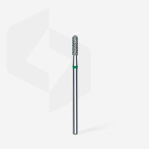 Fraise diamant “cylindre arrondi”, vert, diamètre 2,3 mm / longueur de la partie de travail 8 mm (divisible par 10)
