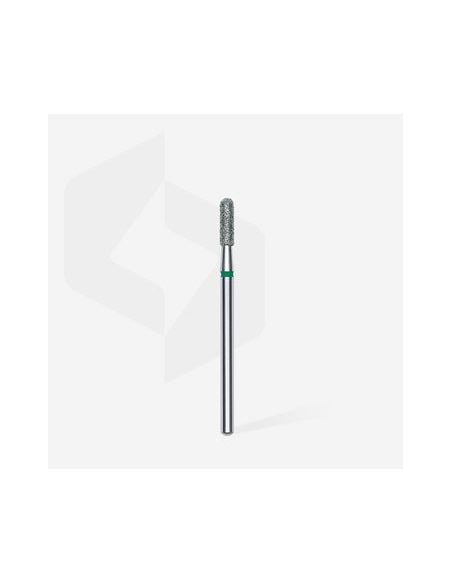 Fraise diamant “cylindre arrondi”, vert, diamètre 2,3 mm / longueur de la partie de travail 8 mm (divisible par 10)