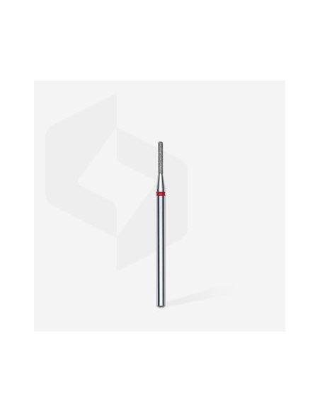 Fraise diamant “cylindre arrondi”, rouge, diamètre 1,4 mm / longueur de la partie de travail 8 mm (divisible par 10)