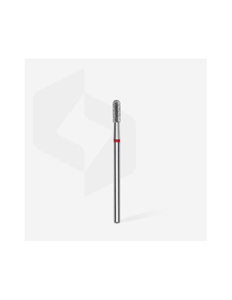 Fraise diamant “cylindre arrondi”, rouge, diamètre 2,3 mm / longueur de la partie de travail 6,5 mm (divisible par 10)