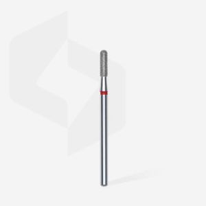 Fraise diamant “cylindre arrondi”, rouge, diamètre 2,3 mm / longueur de la partie de travail 8 mm (divisible par 10)