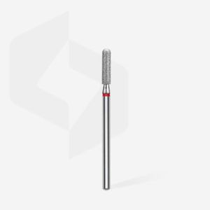 Fraise diamant “cylindre arrondi”, rouge, diamètre 2,5 mm / longueur de la partie de travail 10 mm (divisible par 10)