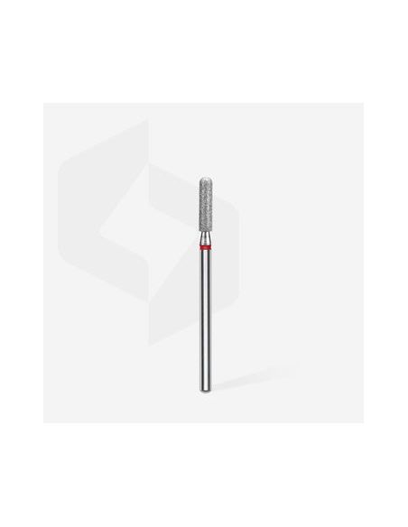 Fraise diamant “cylindre arrondi”, rouge, diamètre 2,5 mm / longueur de la partie de travail 10 mm (divisible par 10)