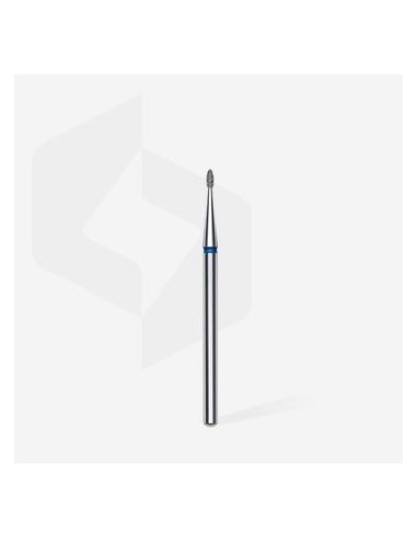 Fraise diamant "bourgeon arrondi",bleu, diamètre 1,2 mm / longueur de la partie de travail 3 mm (divisible par 10)