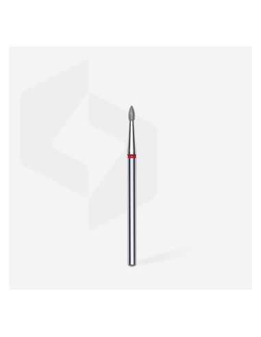 Fraise diamant "bourgeon pointé", rouge, diamètre 1,8 mm / longueur de la partie de travail 4 mm (divisible par 10)