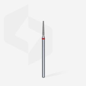 Fraise diamant "cône tronqué", rouge, diamètre 1,6 mm / longueur de la partie de travail 10 mm (divisible par 10)